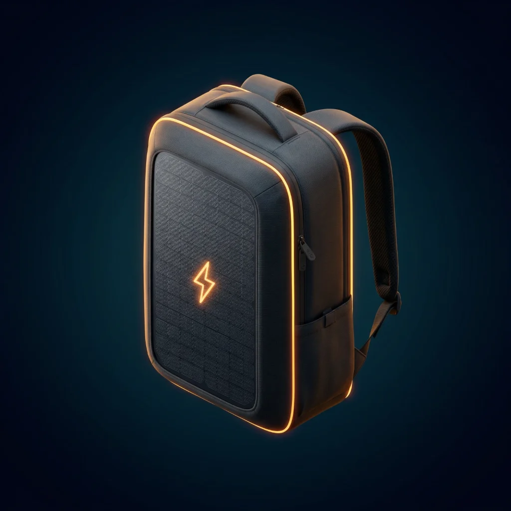 ChargeBot Solar Backpack Detail